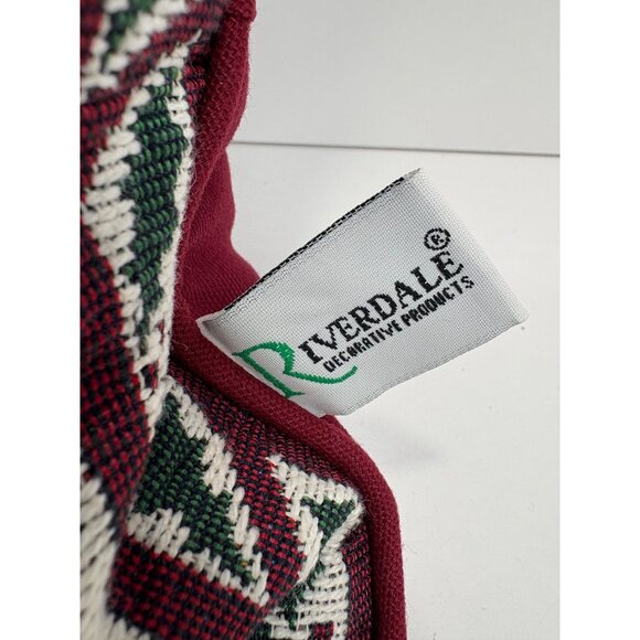 Riverdale Santa Claus Tapestry Throw Pillow 16”x16” Christmas uSA VTG - Picture 2 of 6